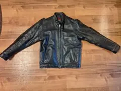 AHD Leather's ブラック シングルライダースジャケット LL