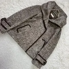 UNTITLED ウールコート ブラウン 1 キレイめ オシャレ 柄 大人のサムネイル