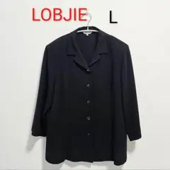 LOBJIE　ジャケット　黒　L　ジョーゼット　レディース　春夏　羽織のサムネイル