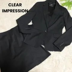 クリアインプレッション　【11号　9号】スーツ スカートセット　ウールマーク 黒