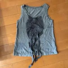 ジャーナルスタンド　ブルーグレー デザインノースリーブ Tシャツ