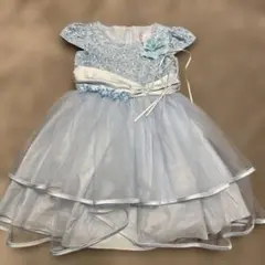 子供ドレス　100cm前後　水色　結婚式や誕生日