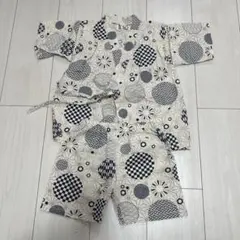 幾何学模様 甚平 100cm