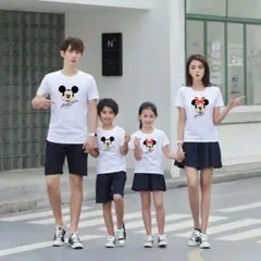 一度も使用していない ミッキー＆ミニー プリント 半袖 T シャツ BX116