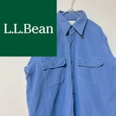 青*郎様 【80s】エルエルビーン　長袖　ネルシャツ　ダンガリーシャツ　ネイビー