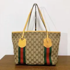 GUCCI トートバッグ 211971 GGキャンバス シェリーライン