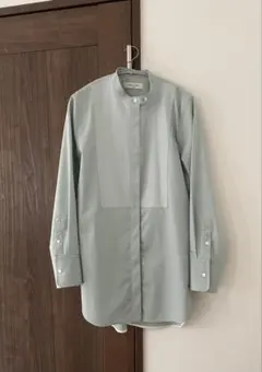 デミルクスビームス　ミントグリーン バンドカラーシャツ