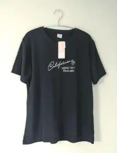 新品HANGTEN黒色ロゴプリントサーマルメッシュTシャツLのサムネイル