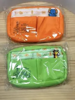 【新品】たべっ子どうぶつ バッグインバッグ 2種セット 象 麒麟 ポーチ 小物入