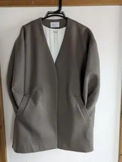 SELKEYS ノーカラージャケット ブラウン