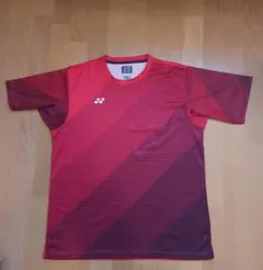 希少　カスタム　YONEX バドミントン　ソフトテニス公認ゲームシャツ　赤