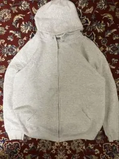 90s tultex ジップパーカー　グレー　無地　アメリカ製