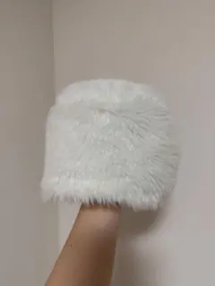 ホワイト ファー バケットハット 秋冬