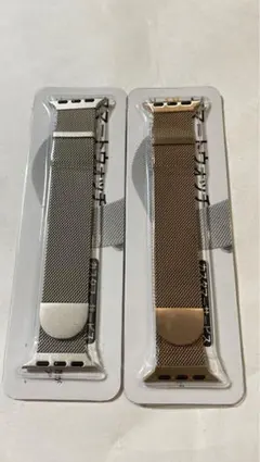 コンパチブル Apple Watch バンド ベルト長さ無段階調整 マグネット