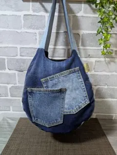 すもmoバッグ「M」デニムリメイク・ハンドメイド