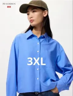 ユニクロ　JWアンダーソン　オックスフォードシャツ　64Blue 3XL