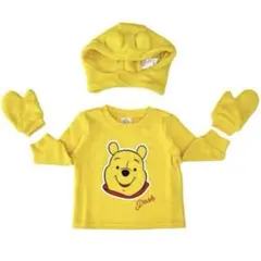 120 プーさん　ハロウィン3点セット　トレーナー　手袋　帽子　コスプレ　新品