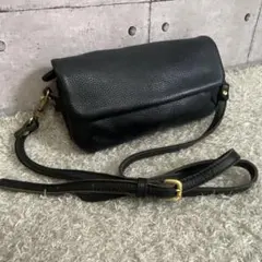 ノートルファボリ　エリーゼプラス　お財布ショルダー　2way　レザー　ブラックのサムネイル