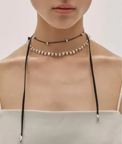 TODAYFUL Pearl Ribbon Choker