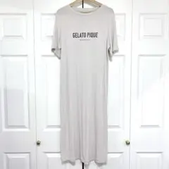 GELATO PIQUE ロングワンピース 半袖 ベージュ