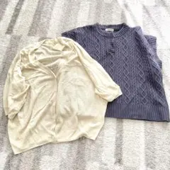 スタディオクリップ　studio CLIP カーディガン　ニットベスト