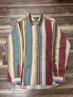 90s ラルフローレン BONNARD XL 開襟 長袖 オープンカラーシャツ