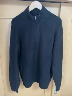 UNIQLO ユニクロ　スフレヤーンハーフジップセーター　ブラック　XLサイズ
