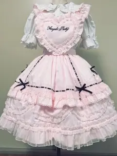Angelic Pretty Heart胸あて付スカートピンクのサムネイル