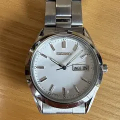 SEIKO メンズ腕時計 クォーツ ホワイト文字盤