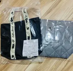 値下げ⬇️カフェ・ベローチェ 黒ねこ バッグ2点セット