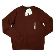 新品未使用　ユニクロ　カシミヤクルーネックセーター　ブラウン　M