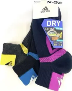 新品☆アディダスソックス☆26〜28 ★テーピング使用★スポーツ　足底クッション