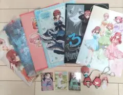 五等分の花嫁カードセット、アクリルキーホルダー、ラバーストラップ、クリアファイル