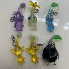 ピクミン めじるしアクセサリー 6点セット ガチャガチャ