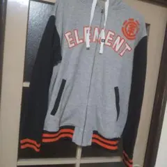 ELEMENT Mサイズ ジップアップパーカー グレー/ブラック