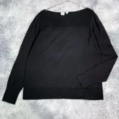 m*。様 GAP【M】ニット　セーター　ブラック　薄手　レディース　綿100％