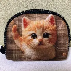 ハンドメイドポーチ　猫ちゃん