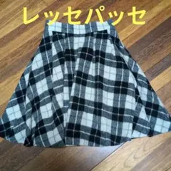 LAISSEPASSE　レッセパッセ　フレアスカート チェック柄　34