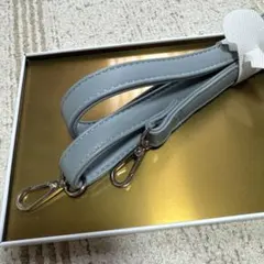 ブルーグレー合成皮革ショルダーストラップ