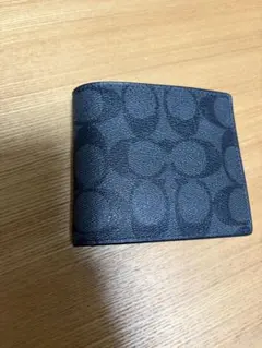 COACH 二つ折り財布 シグネチャー ブラックのサムネイル