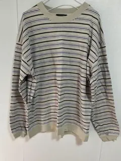 新品　　Right-on 長袖ストライプ　スウェット　Mサイズのサムネイル