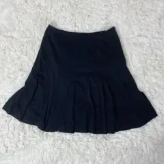 ソニア スカート 黒 ブラック 花柄 刺繍 ひざ丈 フレアスカート フレアのサムネイル