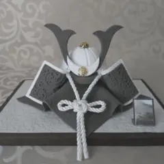 五月人形　兜　(3)　こどもの日　ハンドメイド　クレイ　置物