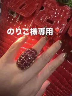 のりこ様専用❣️天然ルビーゴージャスデザインリング　12 15