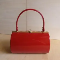 ふりふ 赤のエナメルバッグ 和装バッグ レトロのサムネイル