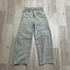 GUバレルレッグデニムパンツ