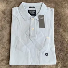 【新品タグ付き】アバクロ ポロシャツ M ライトブルー