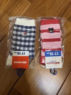 新品 ミキハウス ダブルBキッズ靴下 17,18,19cm 2足セット