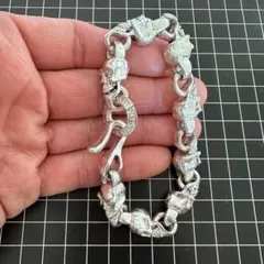 ハーレーダビットソン　スカルブレスレット　ヴィンテージ　シルバー925