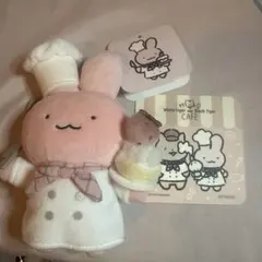 ホワイトタイガーとブラックカフェ　うさぎ先生 マスコット　コースター